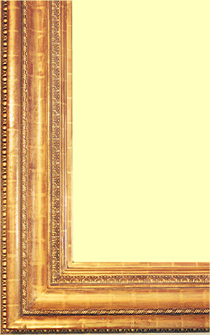 Large 19th century replica picture frame, water gilt in 22k gold leaf