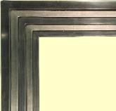 Modern 12k white gold leaf picture frame, water gilt in genuine goldleafing